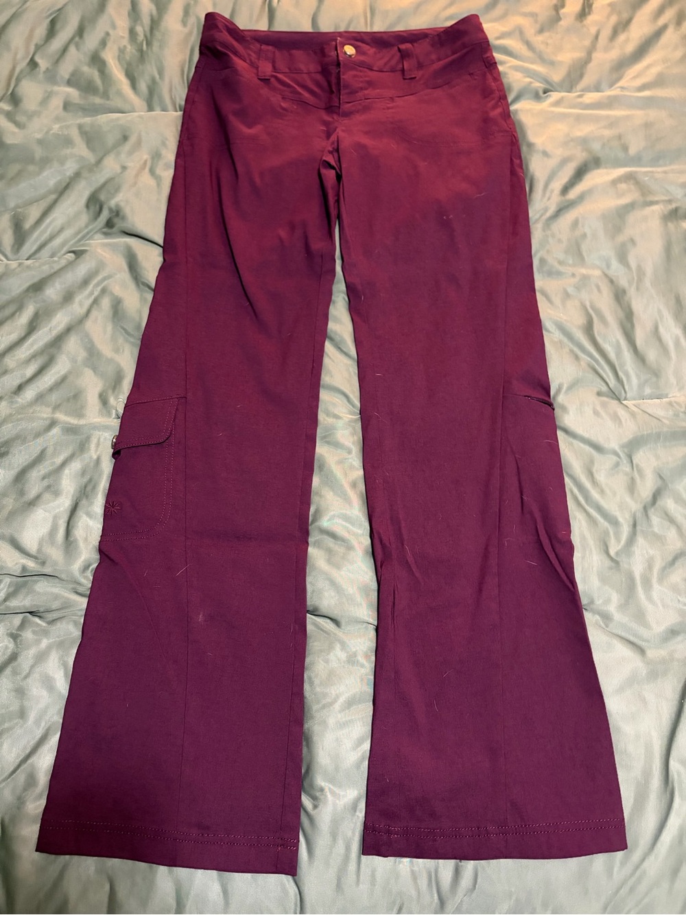 Athleta Plum Wine Bootcut Pants with Cargo Pocket